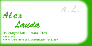 alex lauda business card